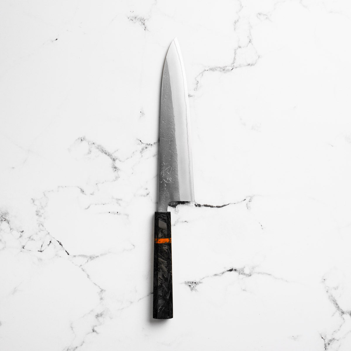Yoshikane (Hatsukokoro) White 2 Nashiji Gyuto 210mm - Carbon Fibre