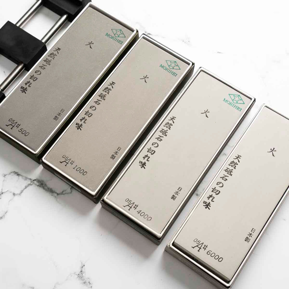 Morihei Hishiboshi 500/1000/4000/6000 Whetstone Bundle