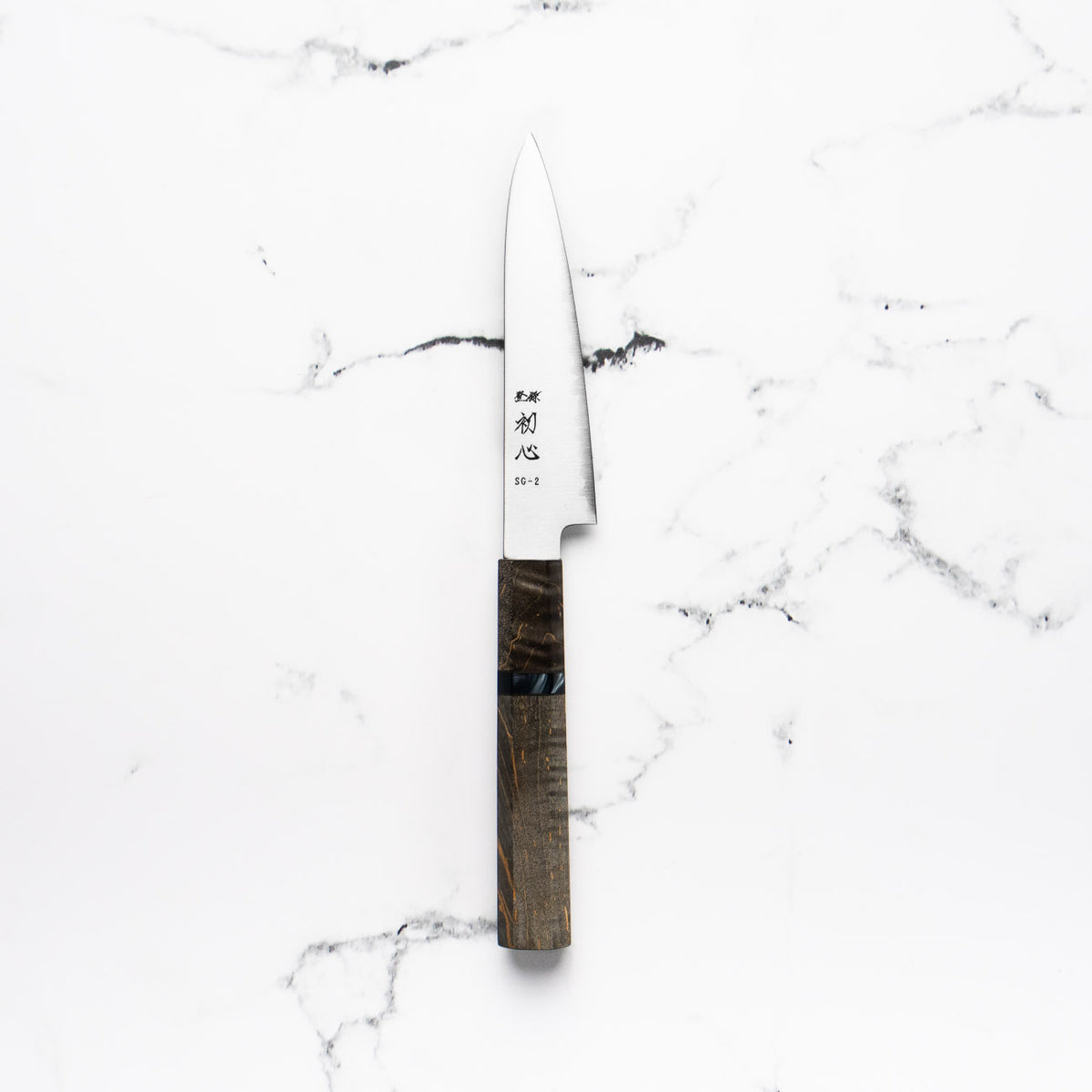 Hatsukokoro Hayabusa SG2 3 Layer Petty 120mm - Dark Maple