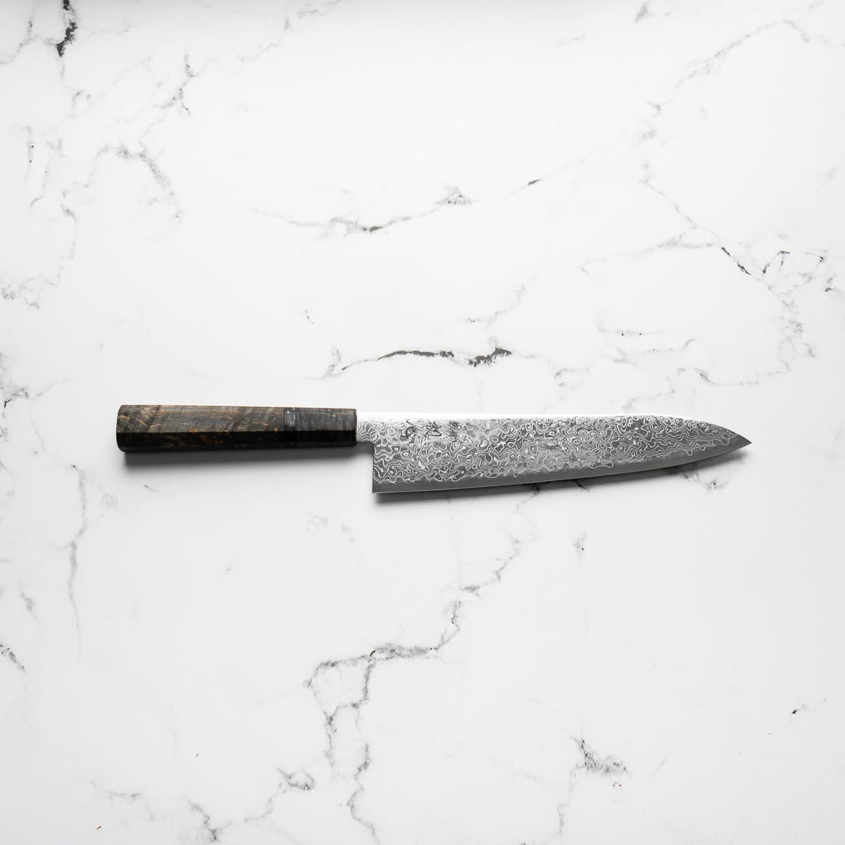 Hatsukokoro Ryuhyo SG2 Damascus Gyuto 210mm - Dark Maple