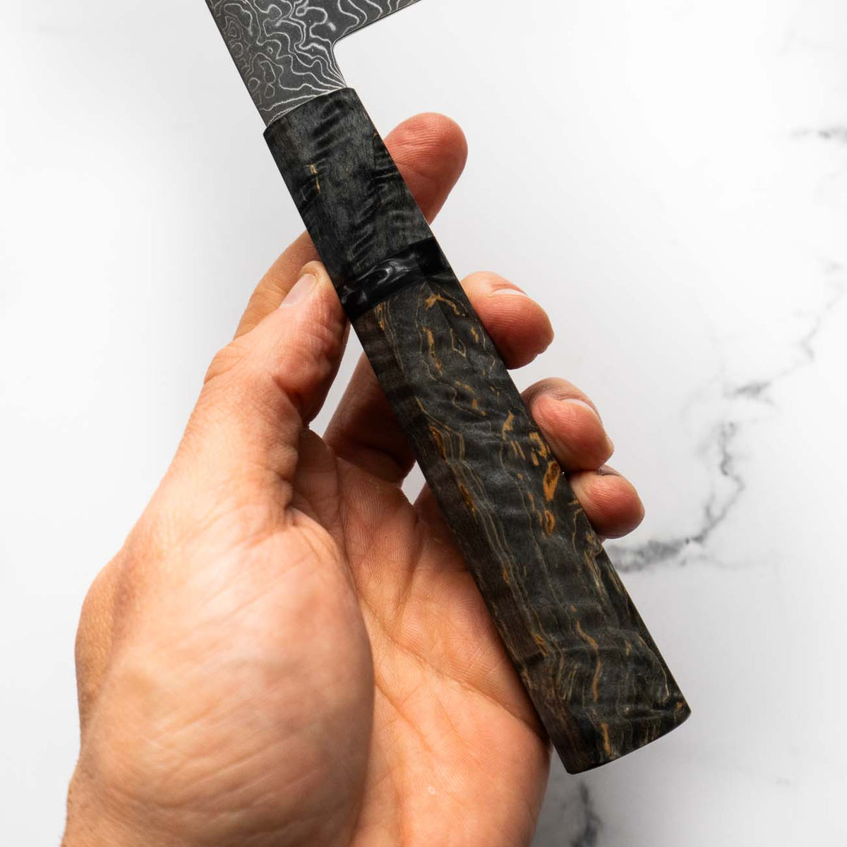 Hatsukokoro Ryuhyo SG2 Damascus Gyuto 210mm - Dark Maple