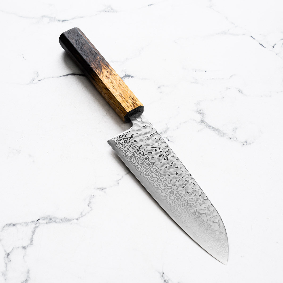 Tsunehisa Ginsan Geppaku Santoku 165mm - Burnt Oak