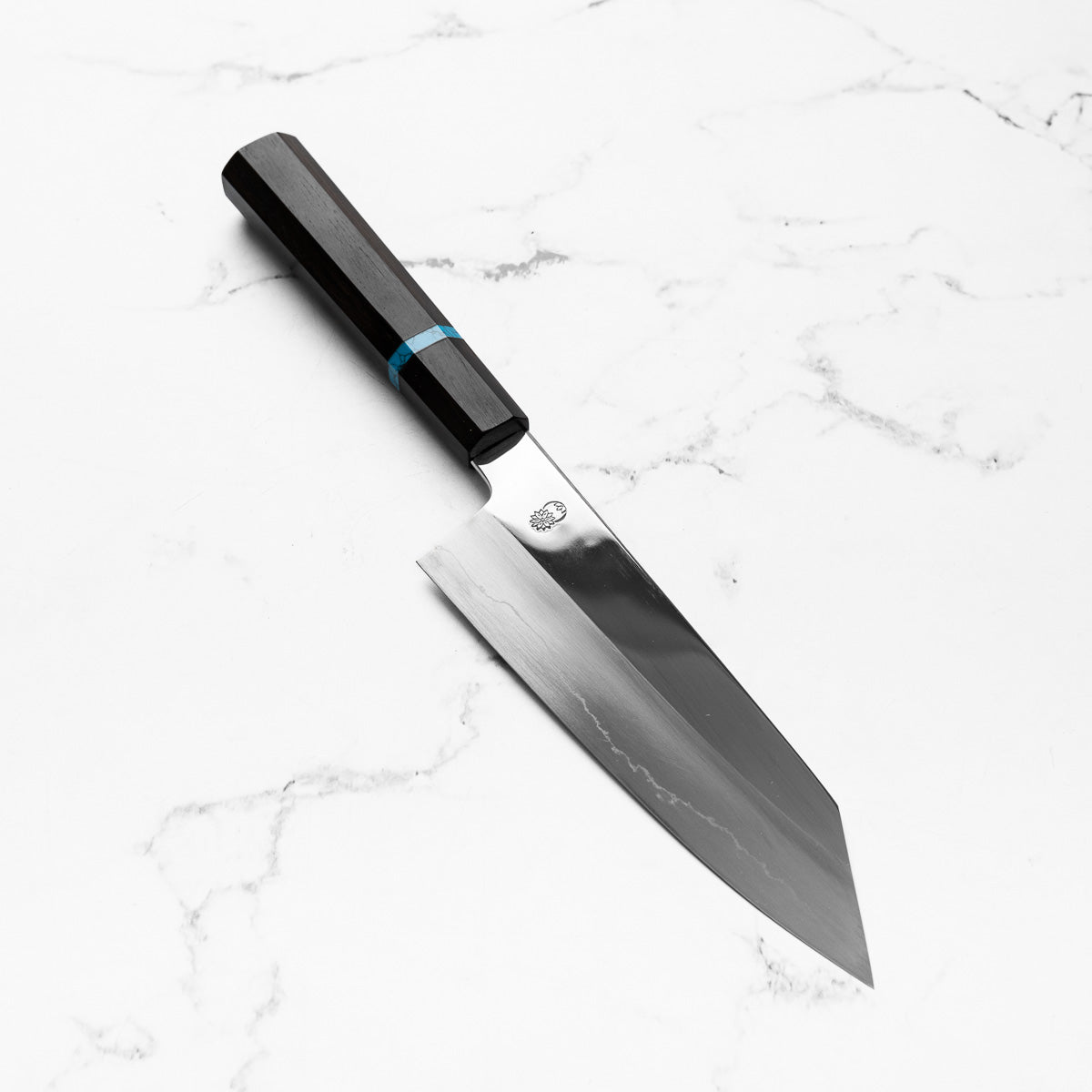 Sakai Kikumori "Choyo" Ginsan Bunka 180mm - Ebony Turquoise
