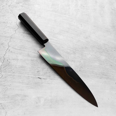 Ikeda Yoshikazu White 1 Honyaki Kachikaeshi Gyuto 240mm - Ebony