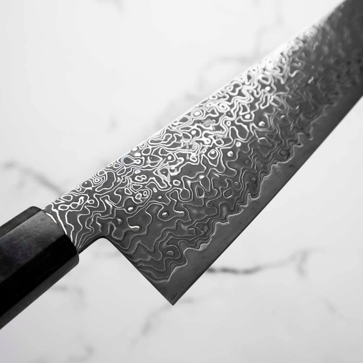 Hatsukokoro Ryuhyo Kurozome SG2 Damascus Gyuto 210mm - Maple Turquoise