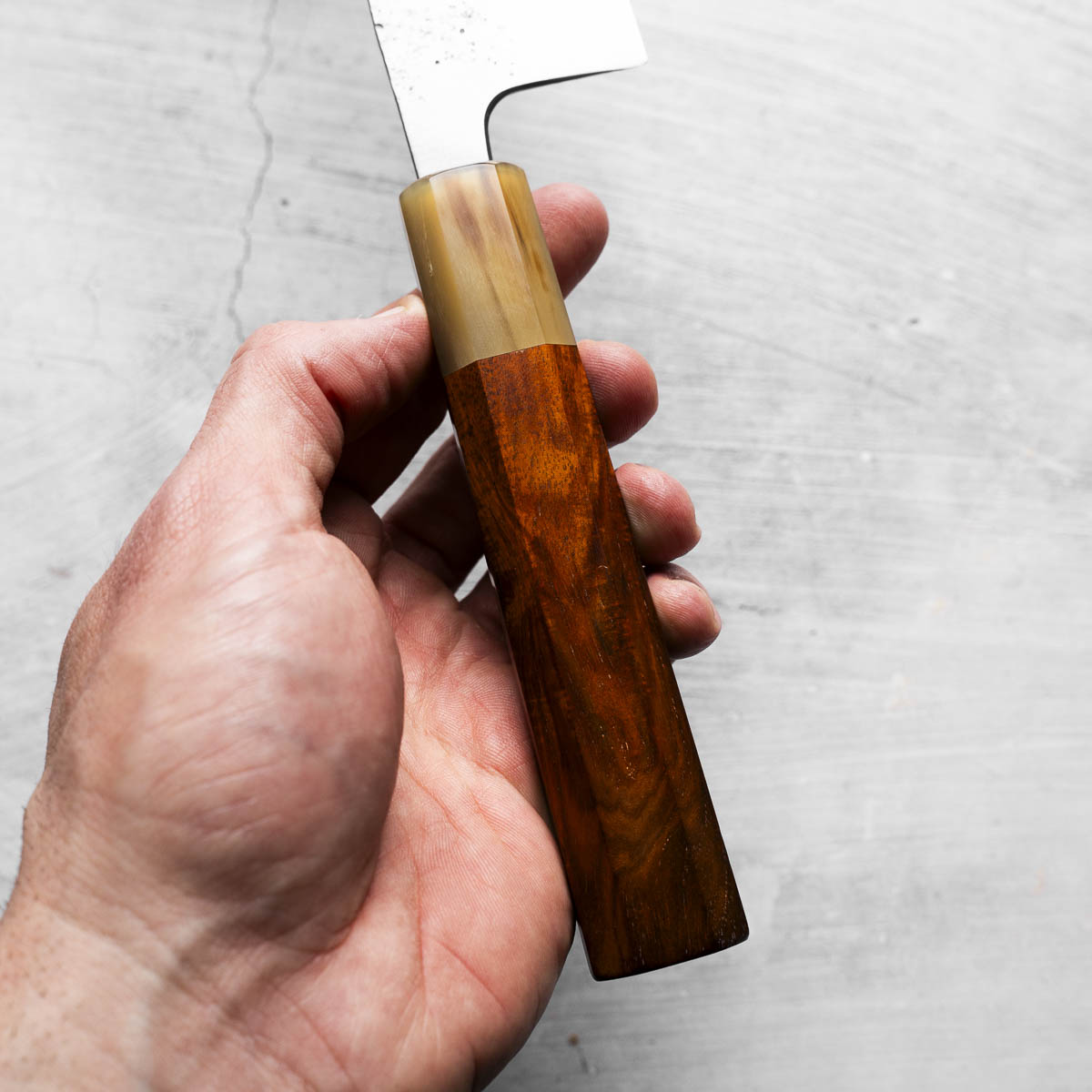 Touroku Sakai Ginsan Nashiji Kiritsuke 210mm - Siamese Rosewood - view 7