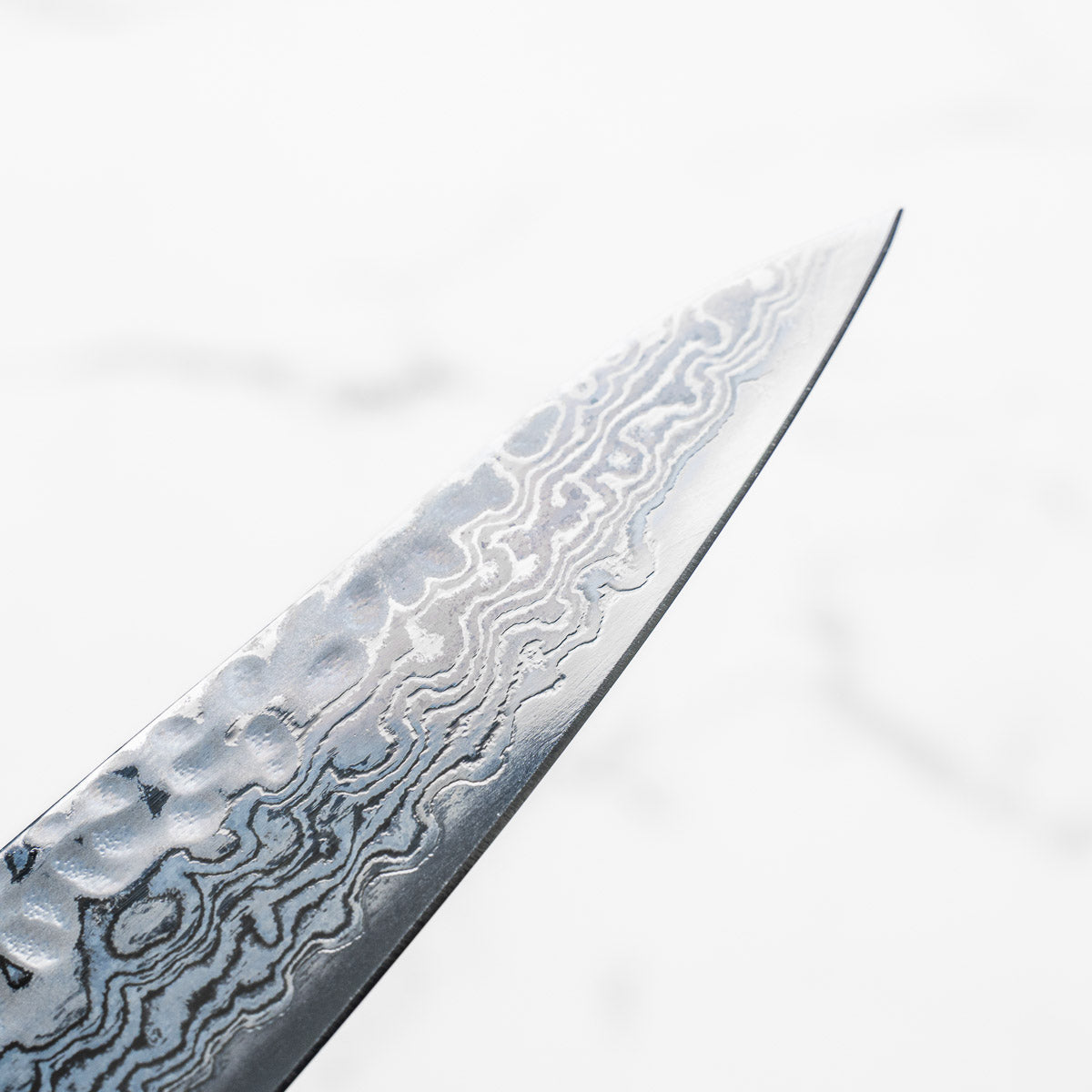 Tsunehisa Ginsan Geppaku Petty 135mm - Dyed Maple w/White Stripe