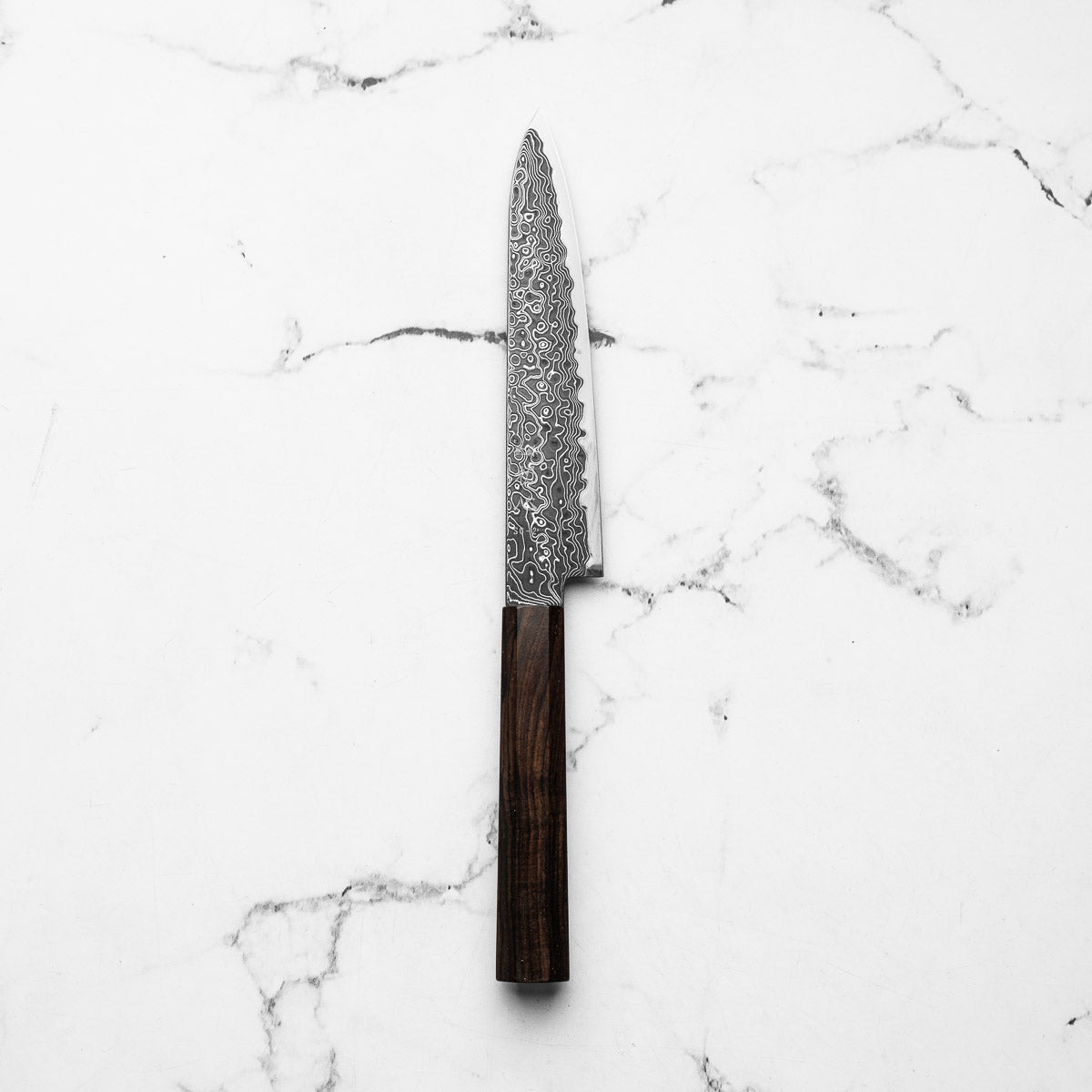 Hatsukokoro Ryuhyo Kurozome SG2 Damascus Petty 150mm - Ebony