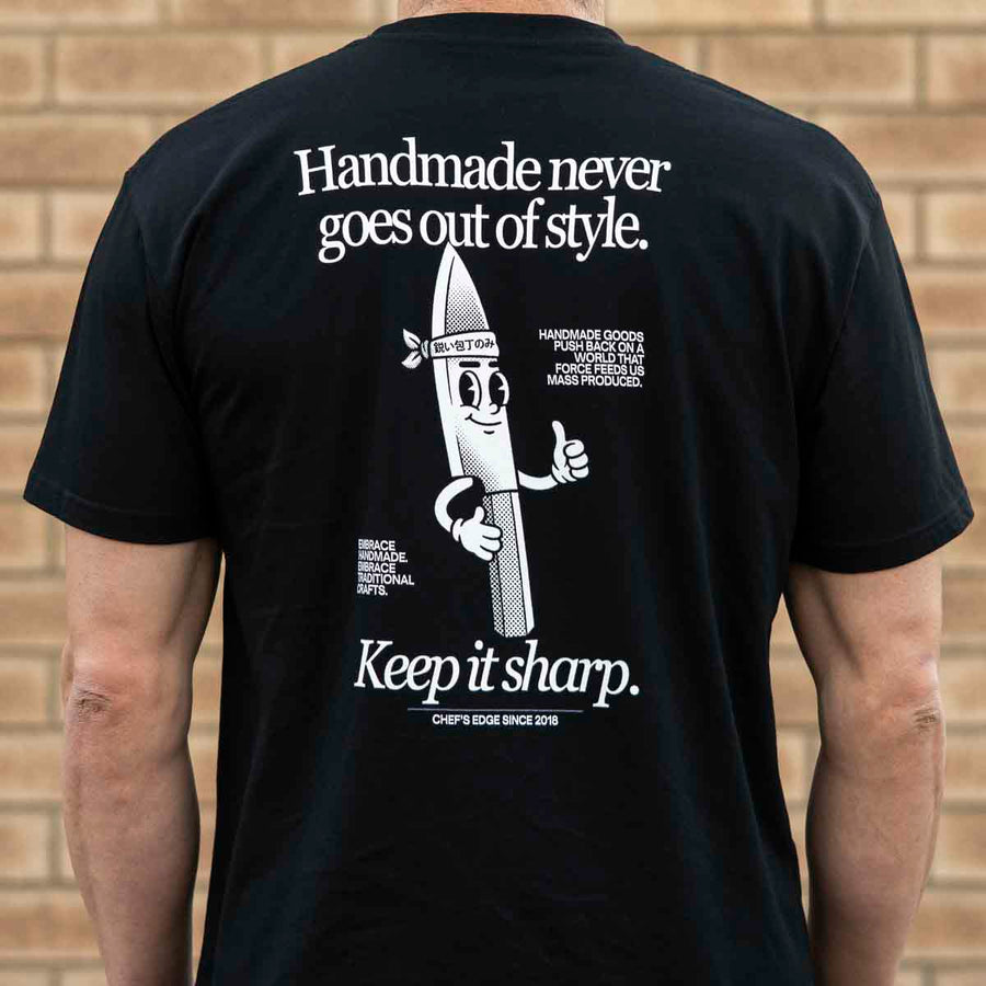 Chefs Edge 'Handmade' T-Shirt - Black