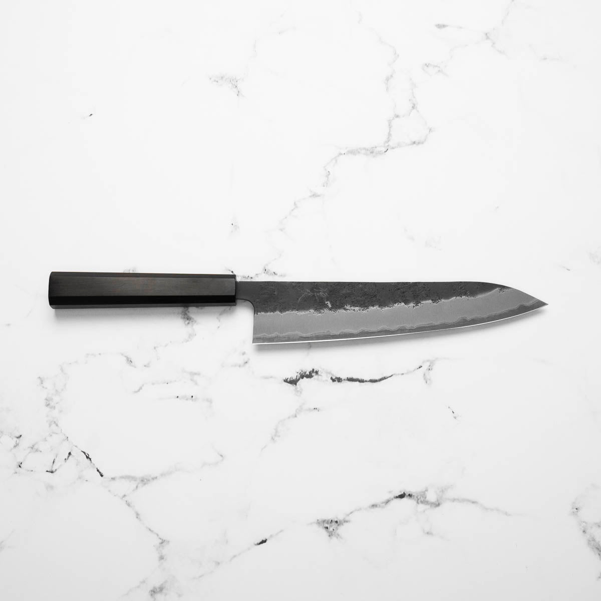 Tsunehisa Kurouchi Blue Super Nashiji Gyuto 210mm - Ebony