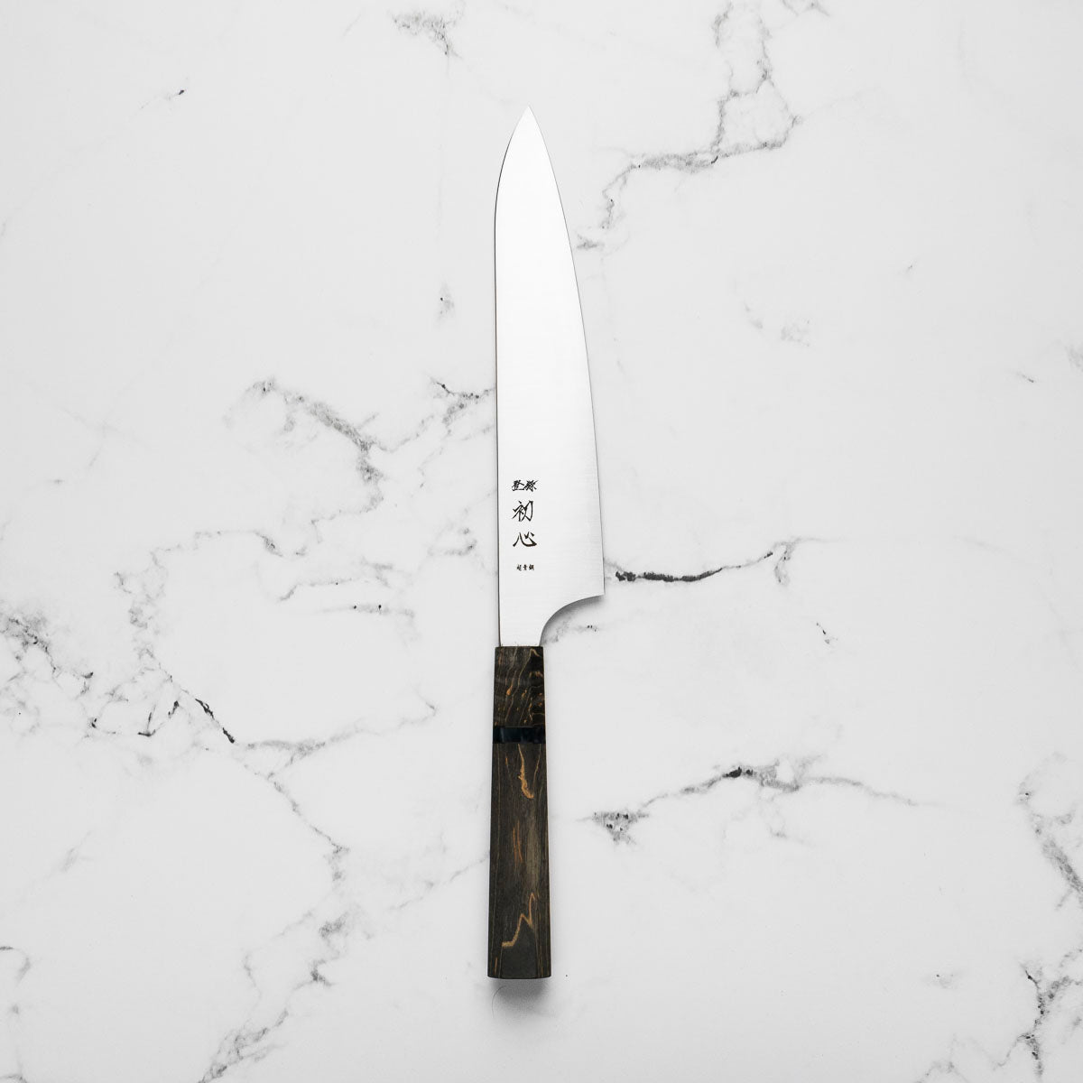 Hatsukokoro Hayabusa Blue Super Gyuto 210mm - Dark Maple