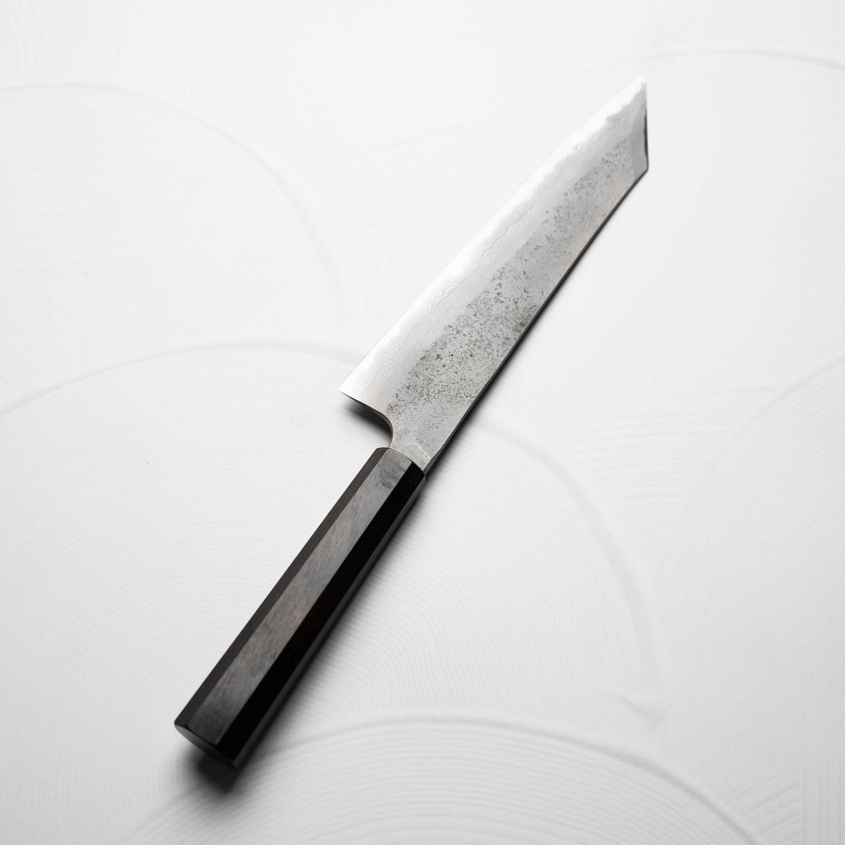 Nigara Hamono (Hatsukokoro) Blue 2 Nashiji Damascus Kiritsuke 240mm - Ebont