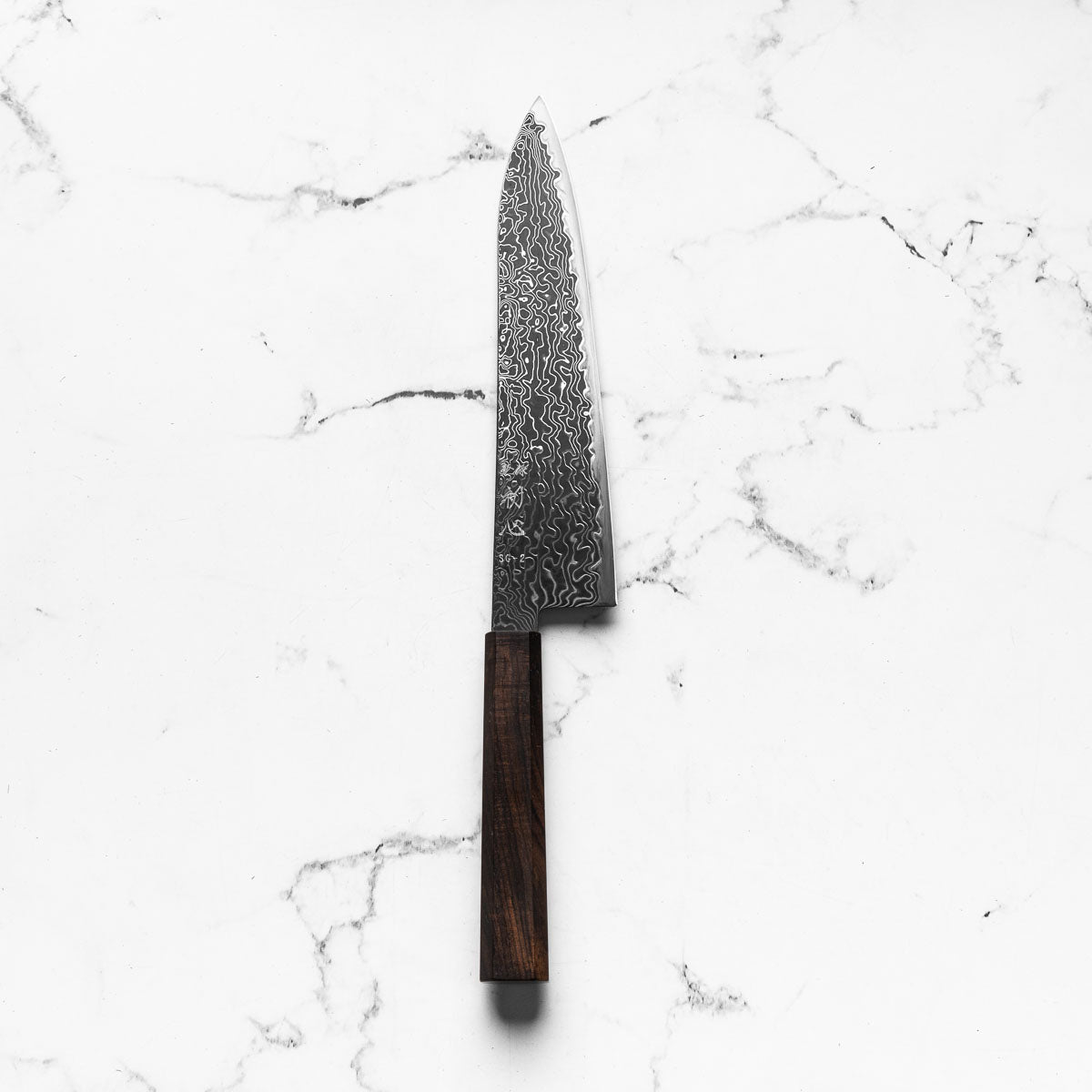 Hatsukokoro Ryuhyo Kurozome SG2 Damascus Gyuto 210mm - Ebony
