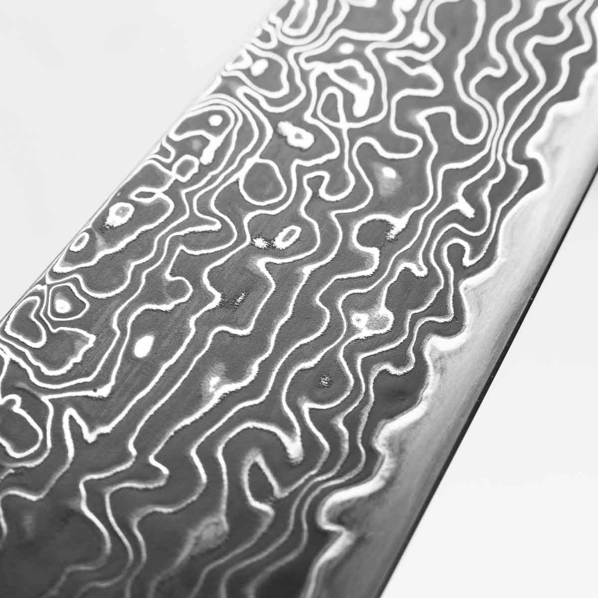 Hatsukokoro Ryuhyo Kurozome SG2 Damascus Gyuto 210mm - Ebony