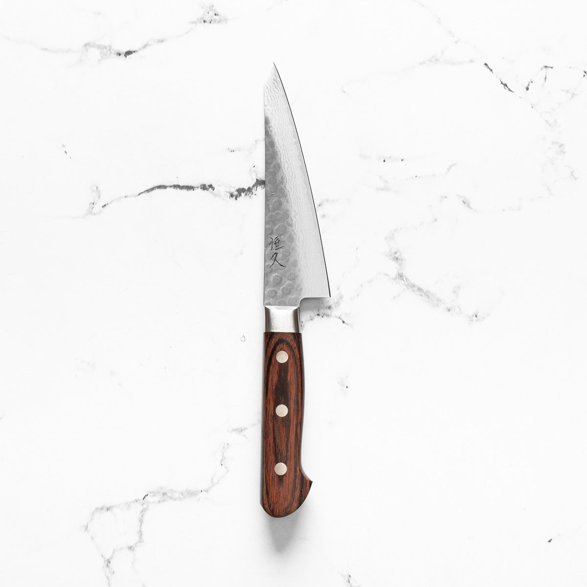 Tsunehisa VG10 Damascus Tsuchime Honesuki 150mm