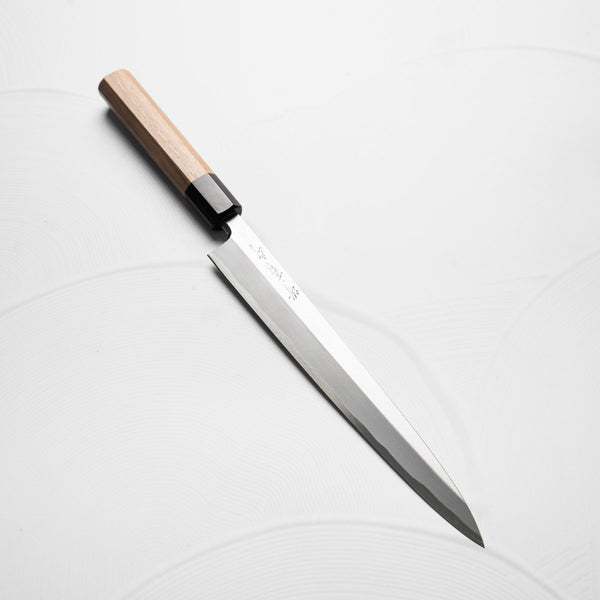 Sakai Kikumori Shironiko Yanagiba 240mm w/Saya