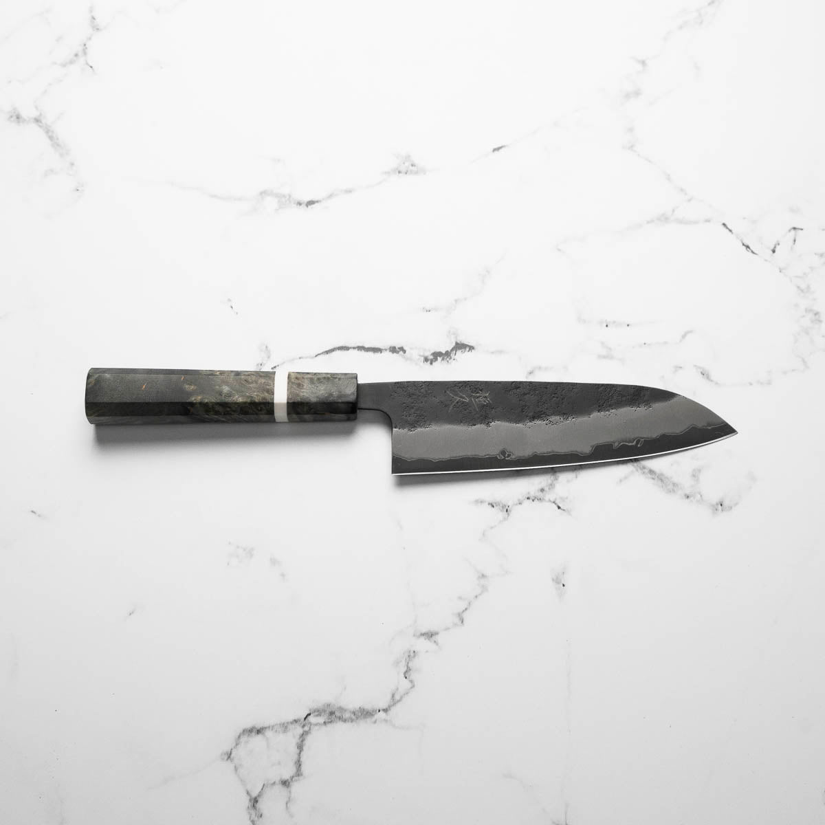 Tsunehisa Kurouchi Blue Super Nashiji Santoku 165mm - Maple