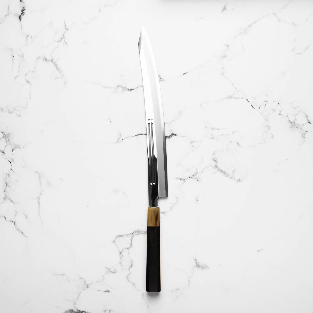 Yamawaki Hamono Kansho Kiritsuke Yanagiba 300mm - Ebony & Blonde