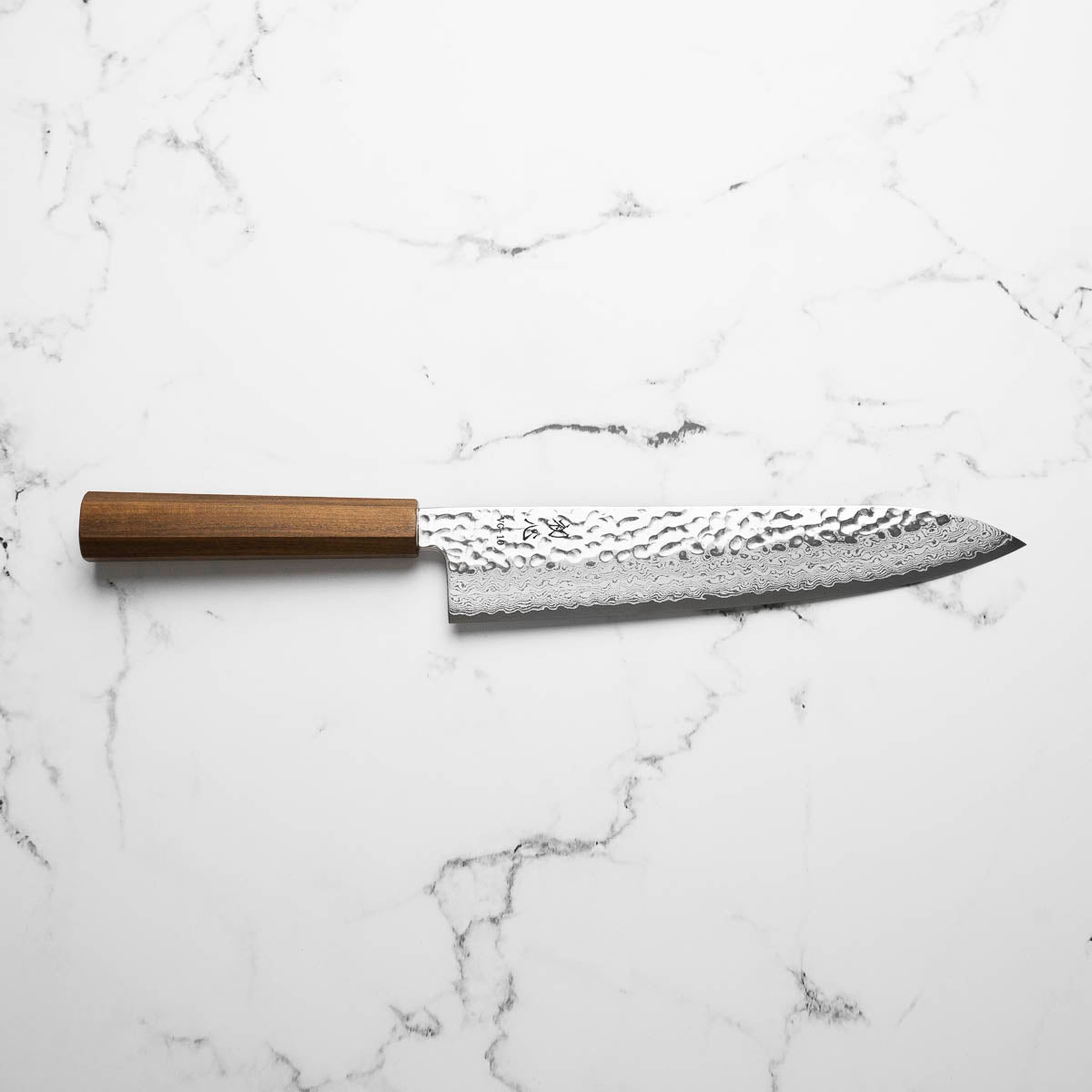 Hatsukokoro Hayabusa VG10 Damascus Tsuchime Gyuto 240mm