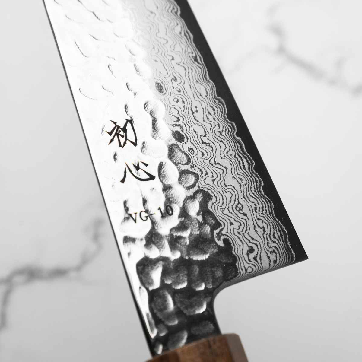 Hatsukokoro Hayabusa VG10 Damascus Tsuchime Gyuto 240mm