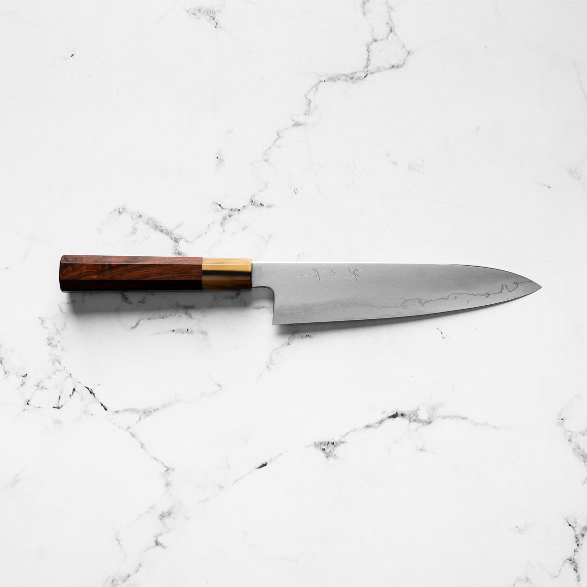 Tetsujin Hamono Ginsan Kasumi Gyuto 210mm - Siamese Rosewood & Blonde