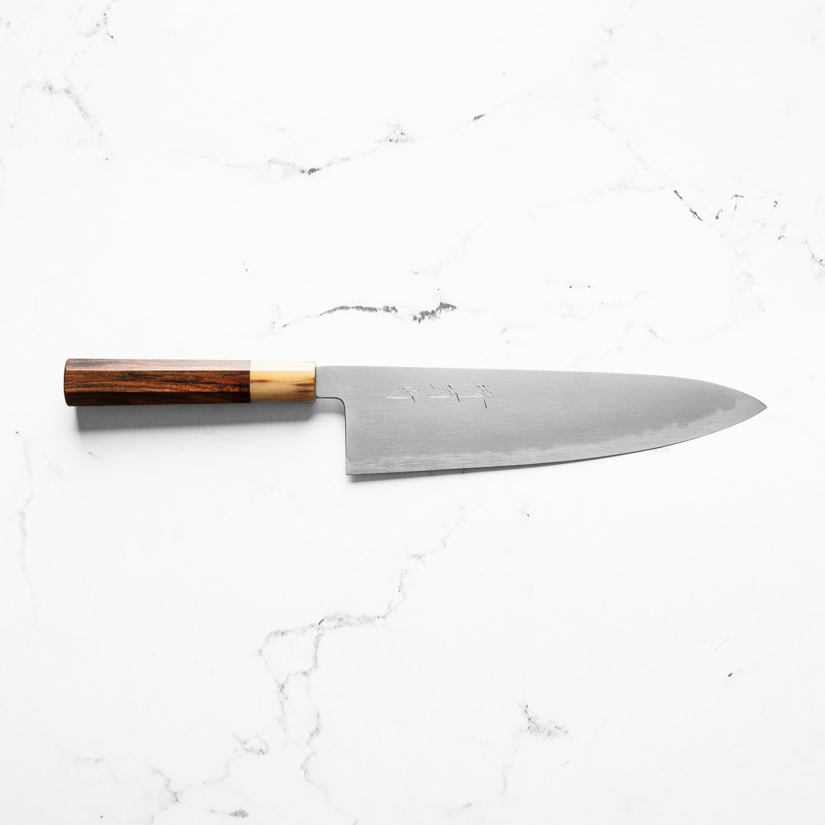 Y.Tanaka x Sakai Kikumori Extra Tall Blue 1 Gyuto 255mm - Siamese Rosewood & Blonde