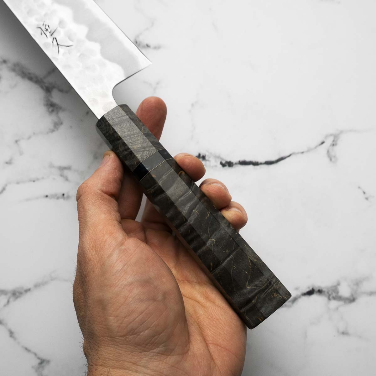 Tsunehisa White 2 SS Clad Tsuchime Gyuto 210mm - Dark Maple