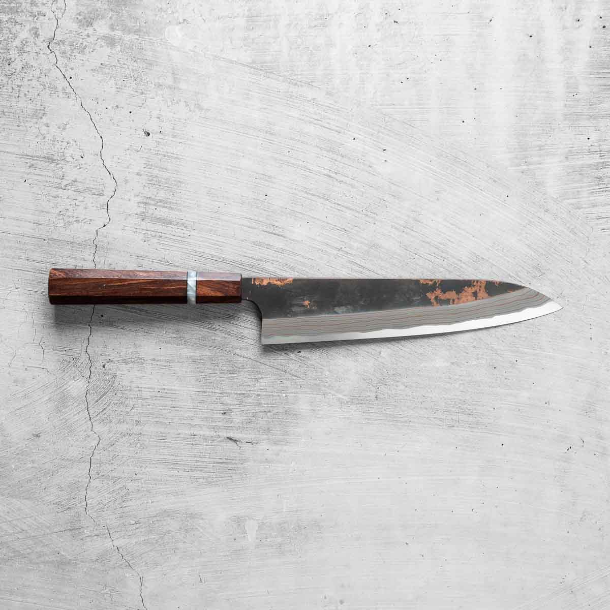 Nigara Hamono Experimental Copper Damasacus Gyuto 240mm