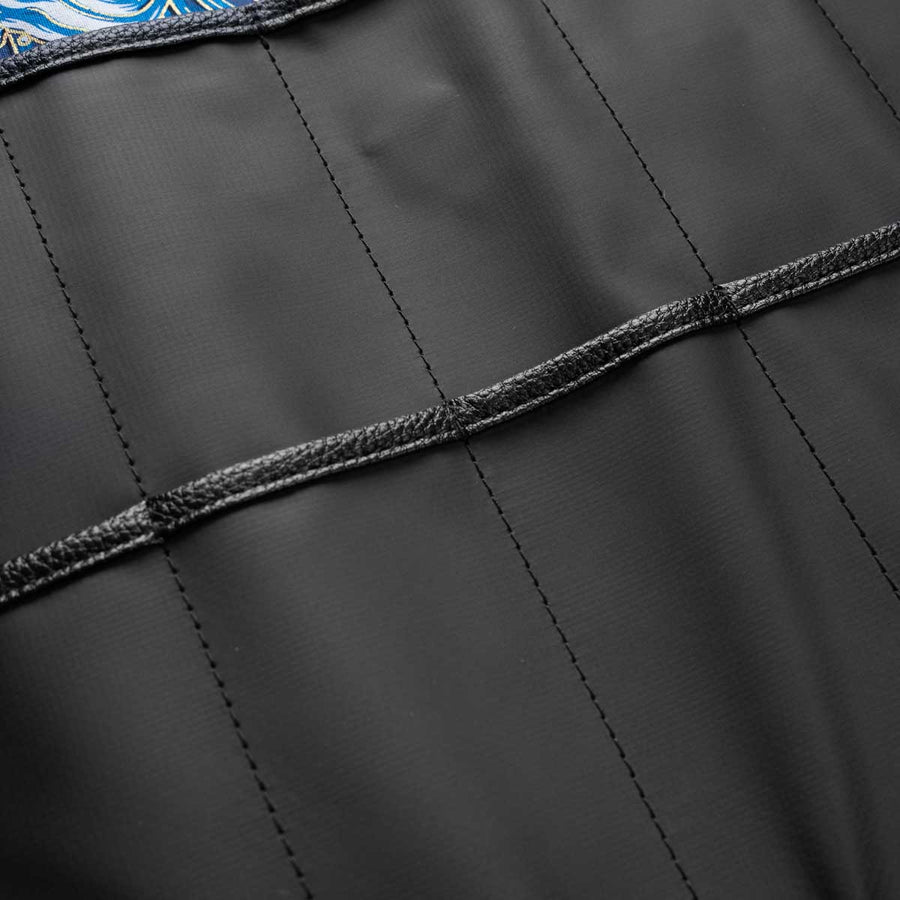 Porter 7 Pocket Polymer Leather Trim Knife Roll - Blue Liner