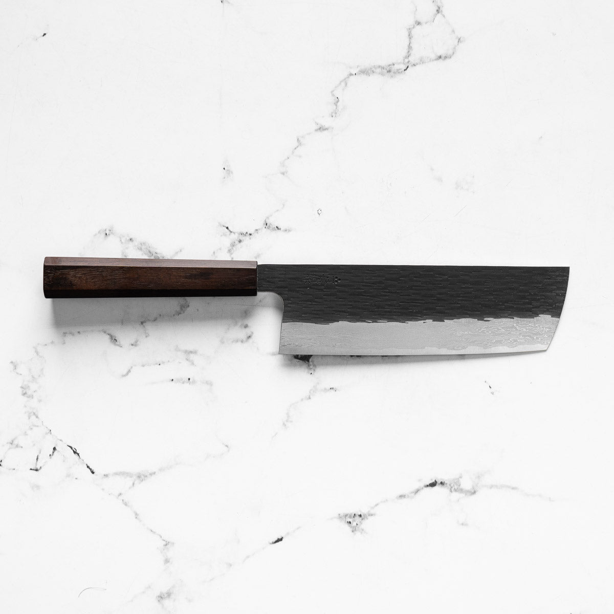 Nigara Hamono VGXEOS Kurouchi Damascus Nakiri 165mm