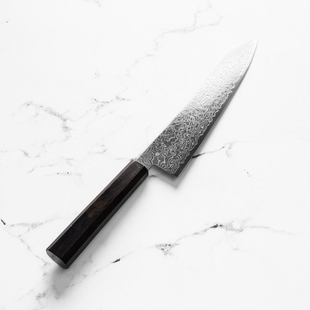 Hatsukokoro Ryuhyo Migaki SG2 Damascus Kiritsuke Gyuto 210mm - Ebony