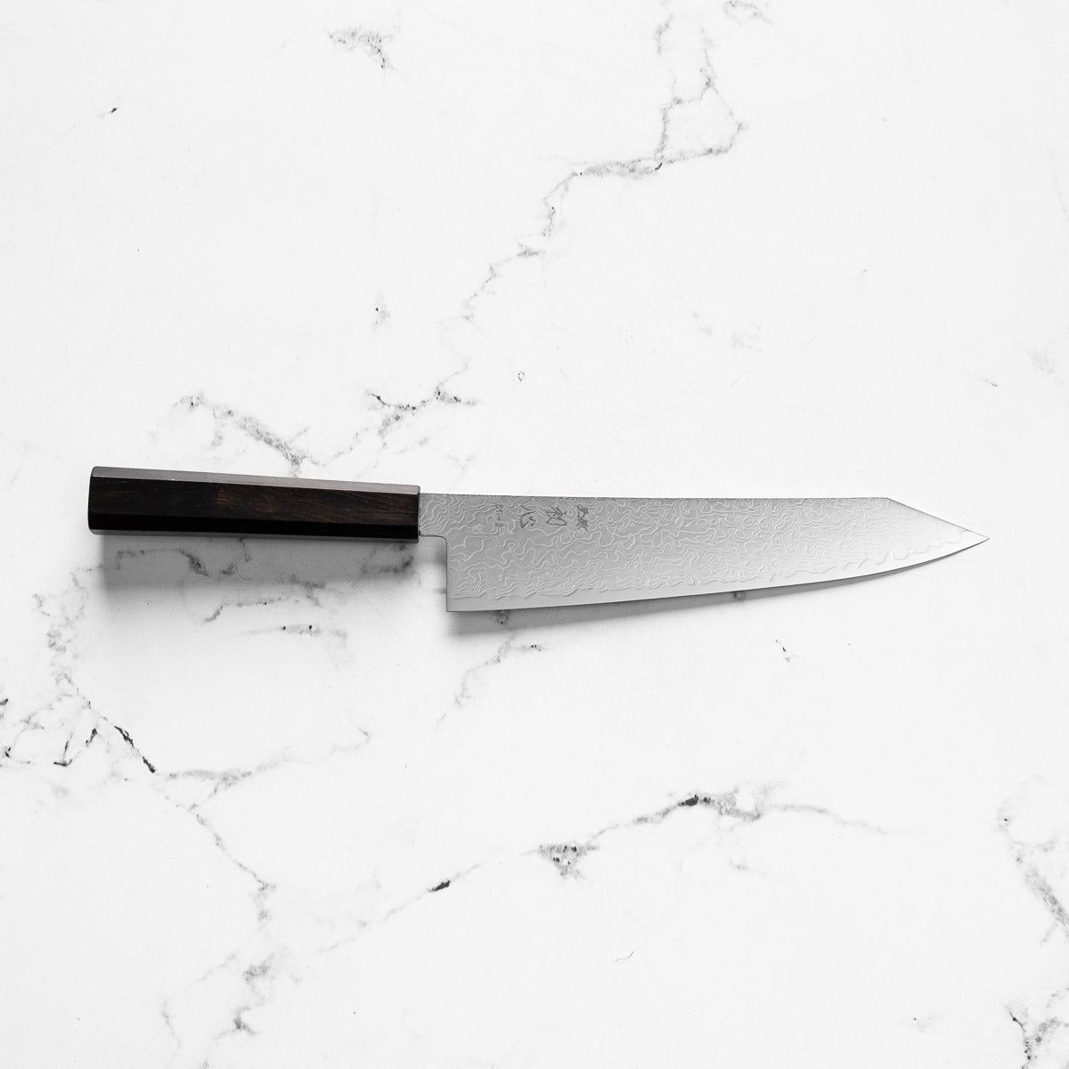 Hatsukokoro Ryuhyo Migaki SG2 Damascus Kiritsuke Gyuto 210mm - Ebony