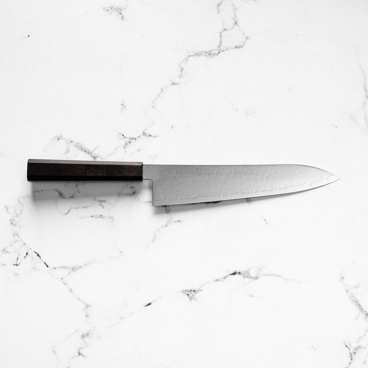 Hatsukokoro Ryuhyo Migaki SG2 Damascus Gyuto 210mm - Ebony