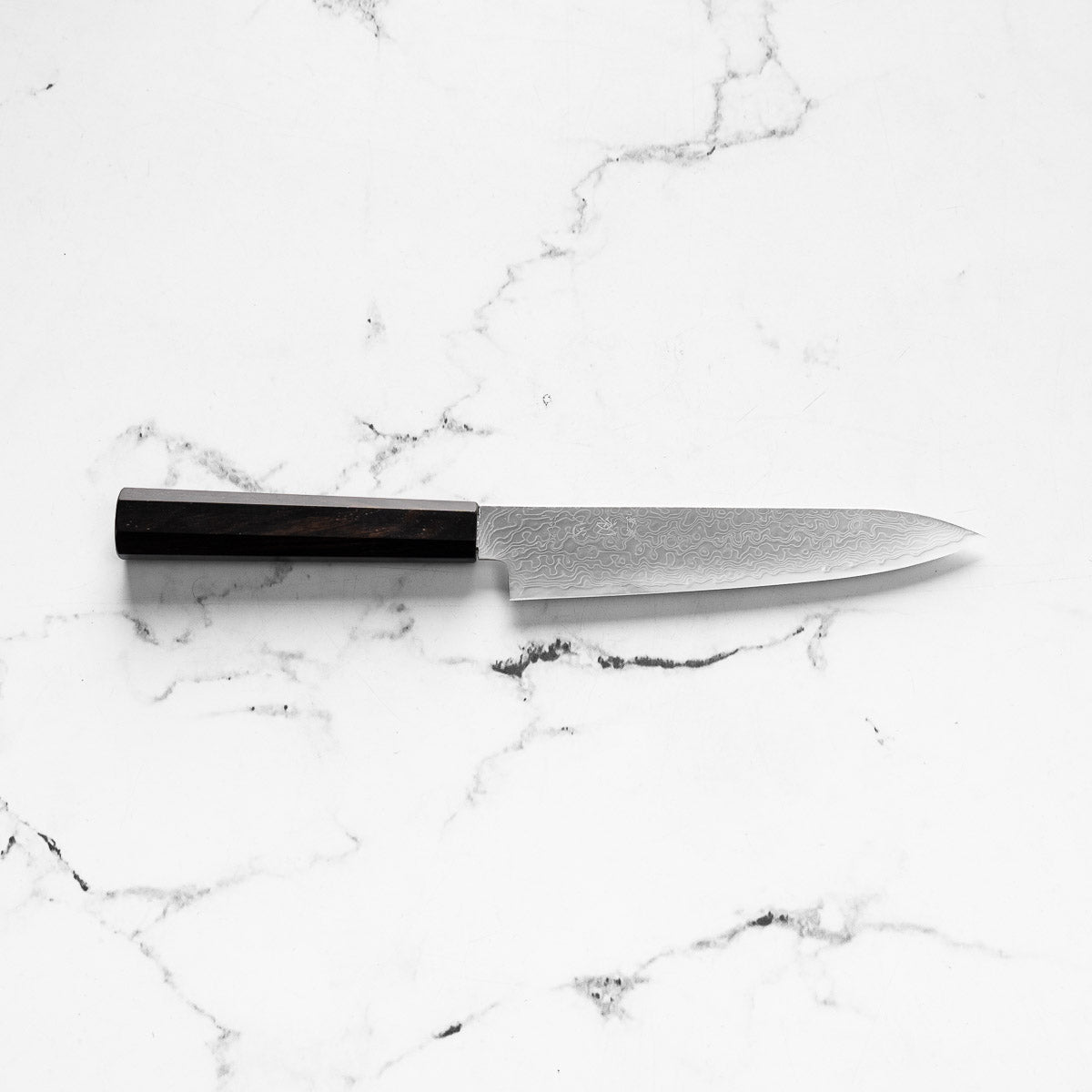 Hatsukokoro Ryuhyo Migaki SG2 Damascus Petty 150mm - Ebony