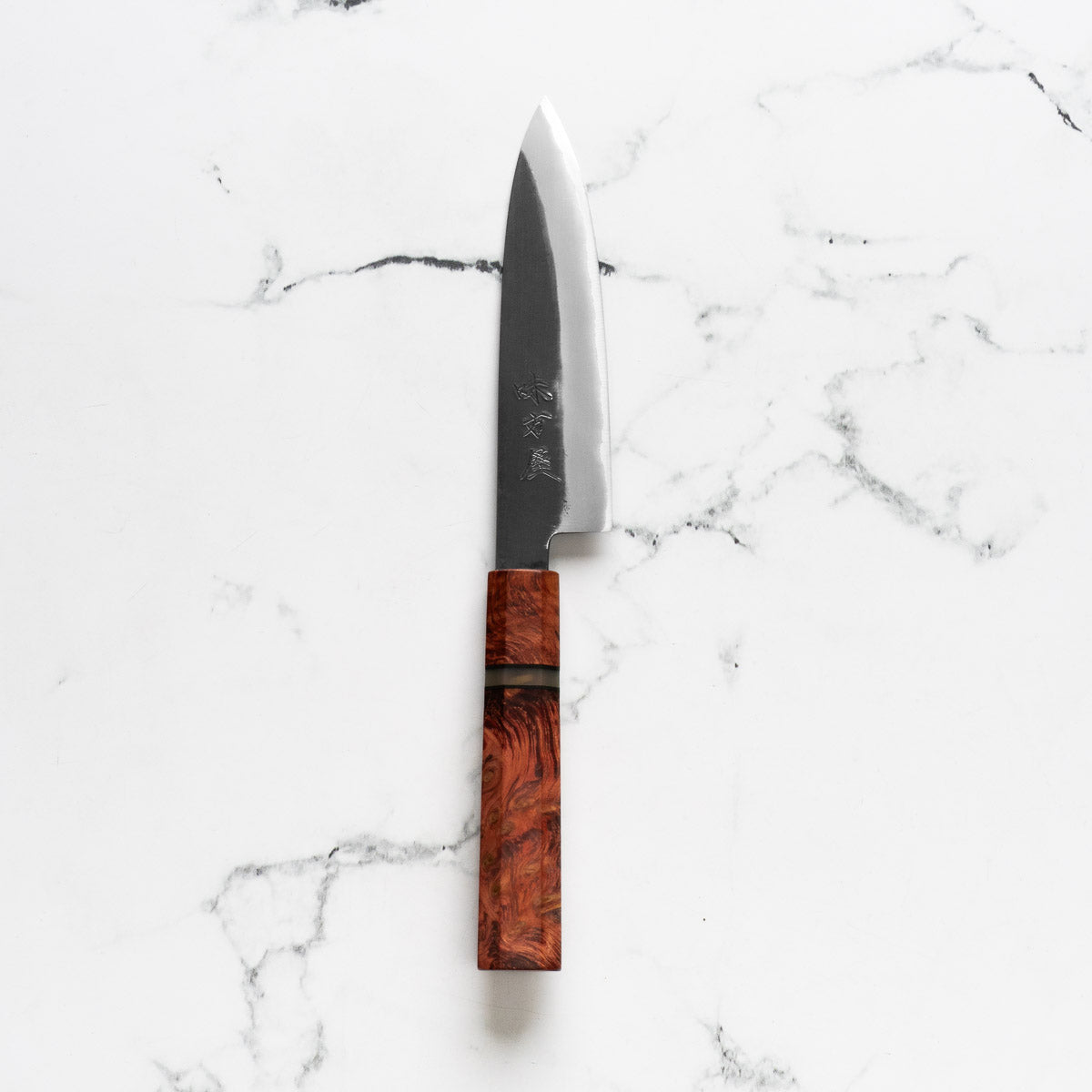 Mutsumi Hinoura Ajikataya White 2 SS Clad Petty 135mm - Resin (Red)