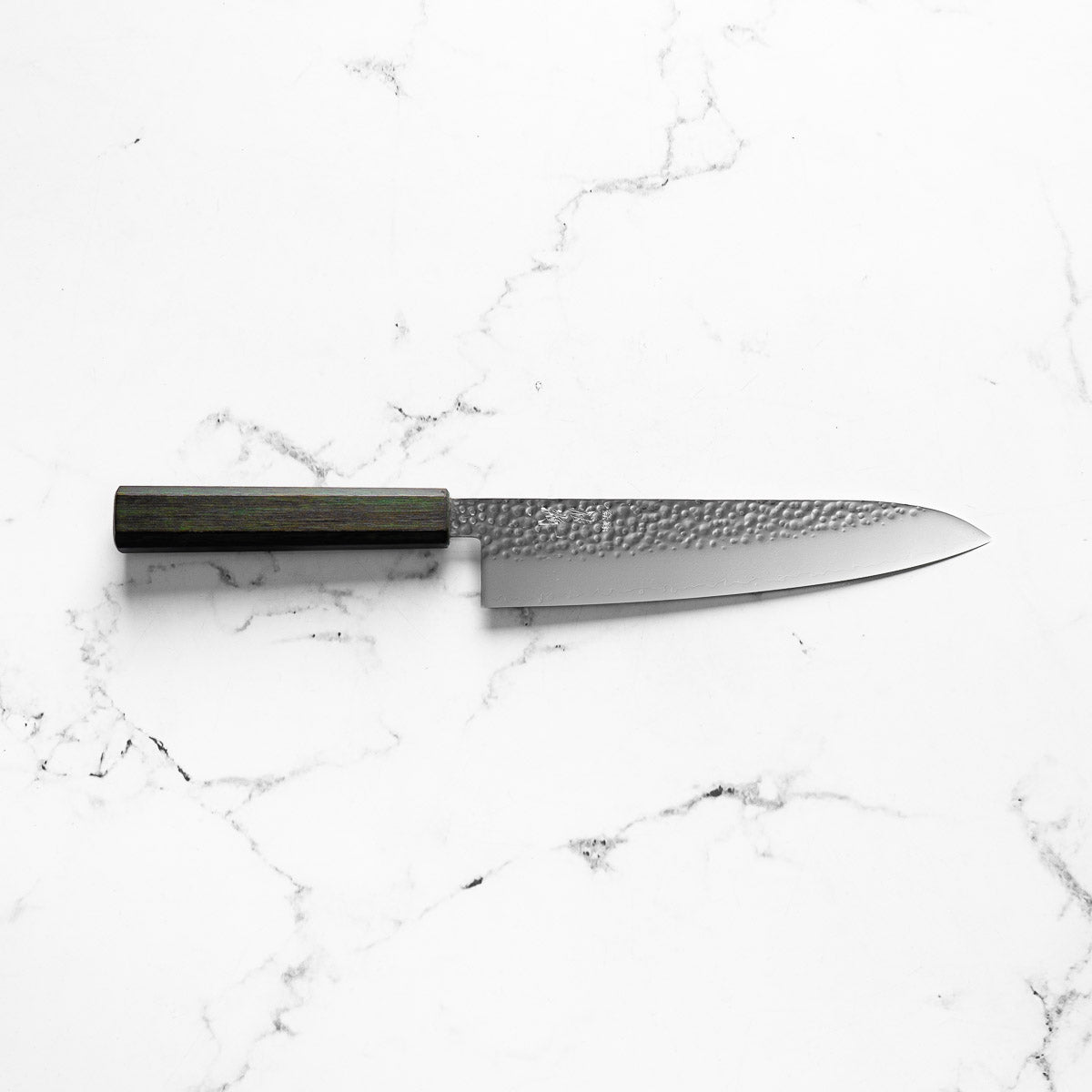 Touroku Sakai Kagayaki VG10 Damascus Tsuchime Gyuto 210mm