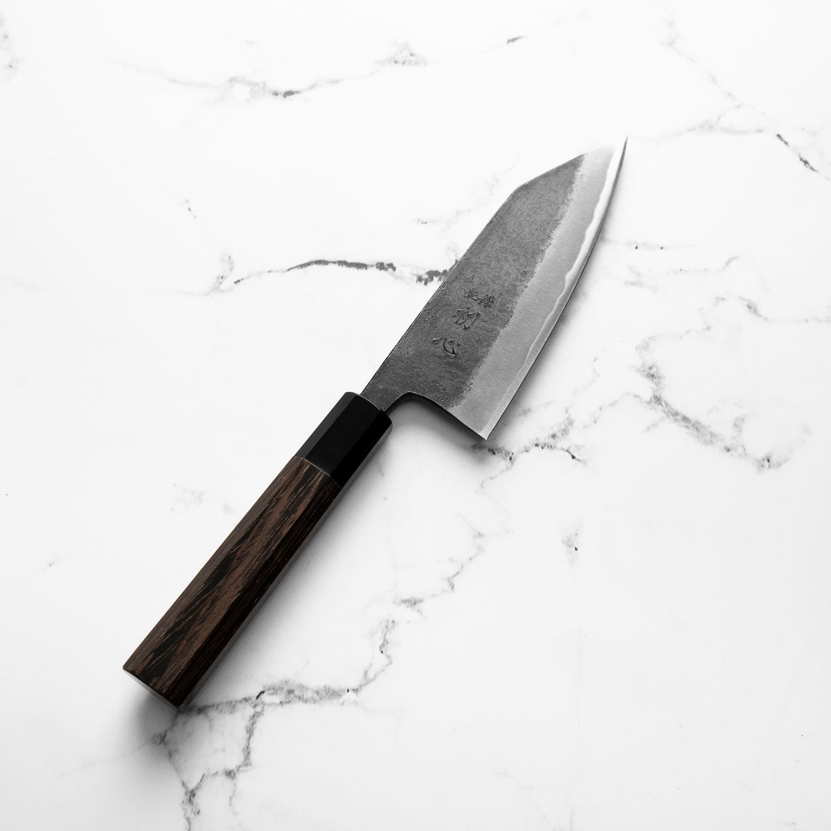 Hatsukokoro Kurokaze Blue 2 Kurouchi Double Bevel Kiritsuke Deba 150mm