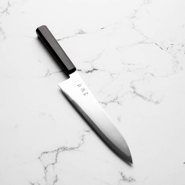 Hatsukokoro Kaijin Blue 2 Stainless Clad Gyuto 210mm - Mono Ebony