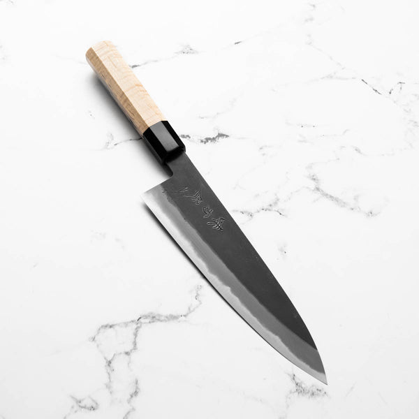 Mutsumi Hinoura Ajikataya White 2 Gyuto 210mm - Lauraceae & Black Horn