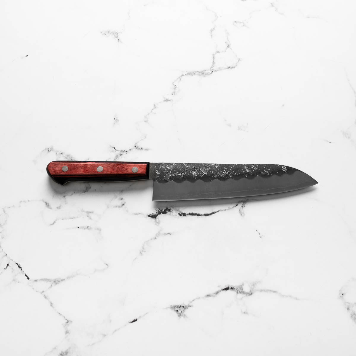 Tsunehisa Ginsan Nashiji Santoku 165mm - Western Handle