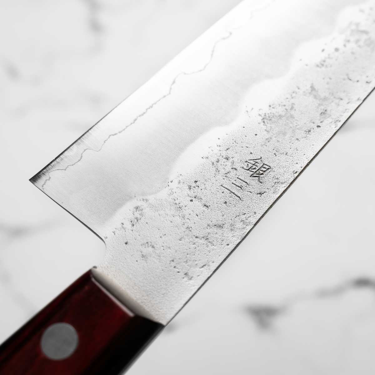 Tsunehisa Ginsan Nashiji Santoku 165mm - Western Handle