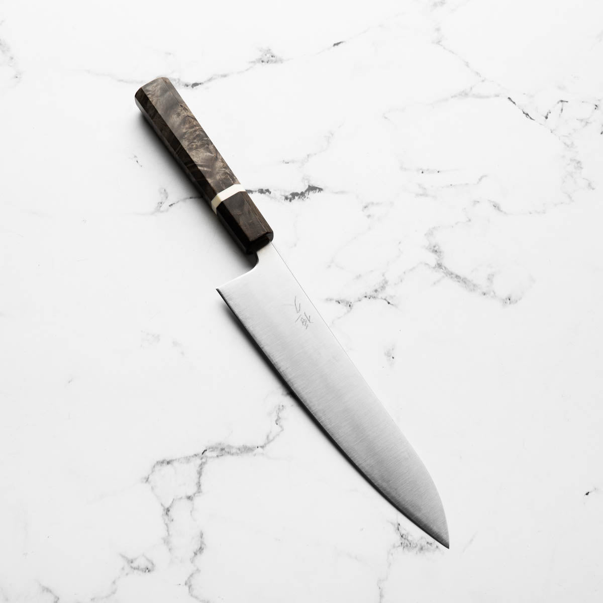 Tsunehisa Migaki Blue Super Gyuto 210mm - Maple White Stripe