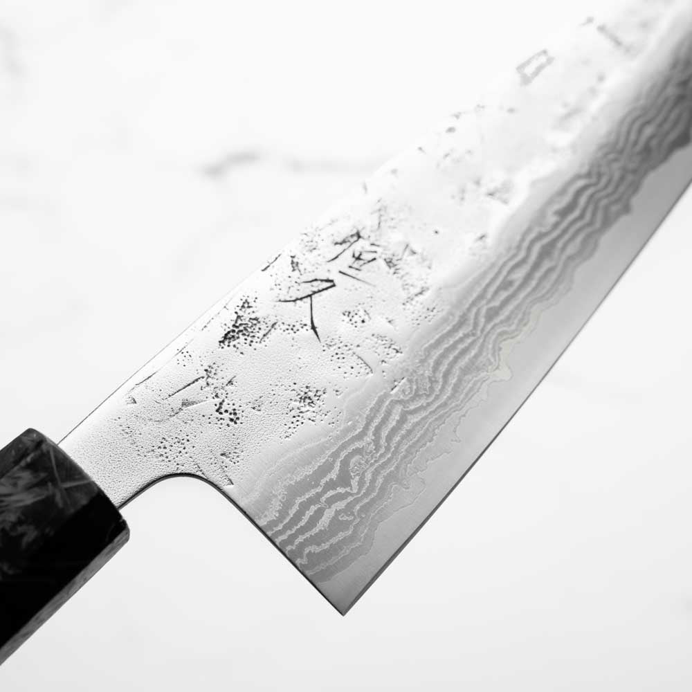 Tsunehisa Swedish Stainless Washiji Santoku 165mm - Carbon Fibre