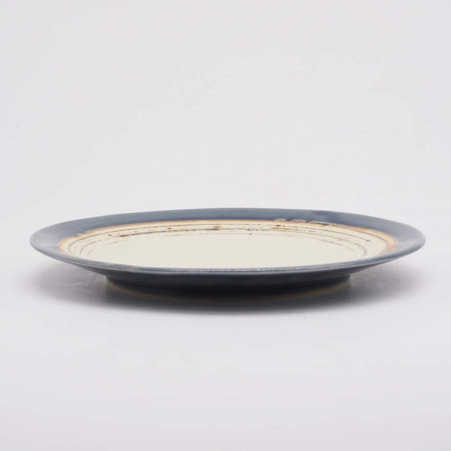 Bread & Rice Glossy Glaze Large Plate - Indigo