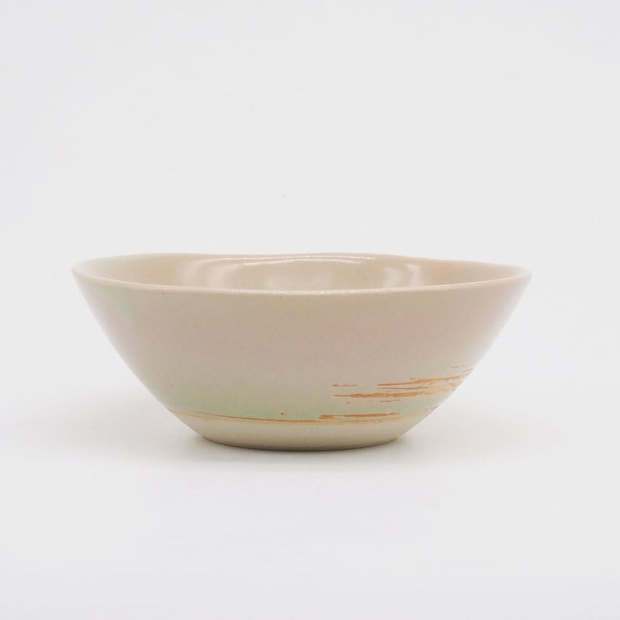 Bread & Rice Glossy Glaze Medium Bowl - Clear