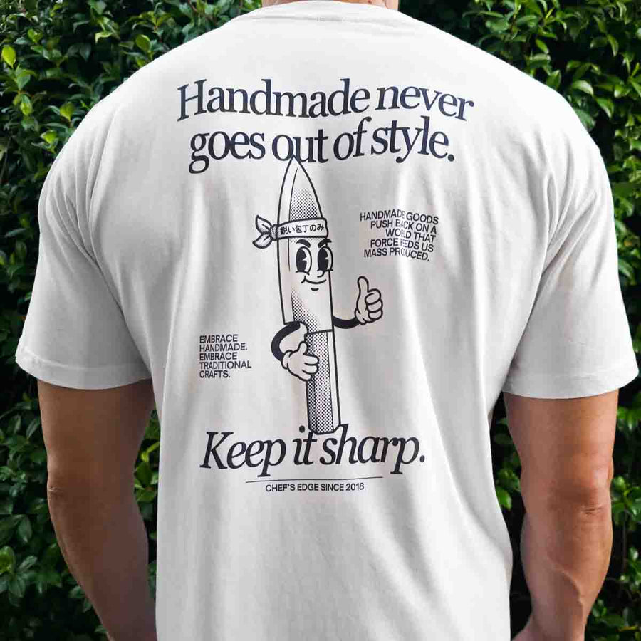 Chefs Edge 'Handmade' T-Shirt - White