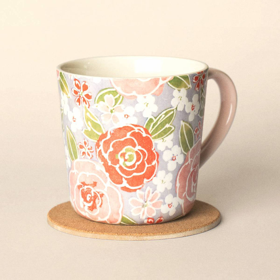 Mug — Painted Rose (Pink)