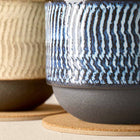 Mug Set — Mino Ware Ripple Stack Pair