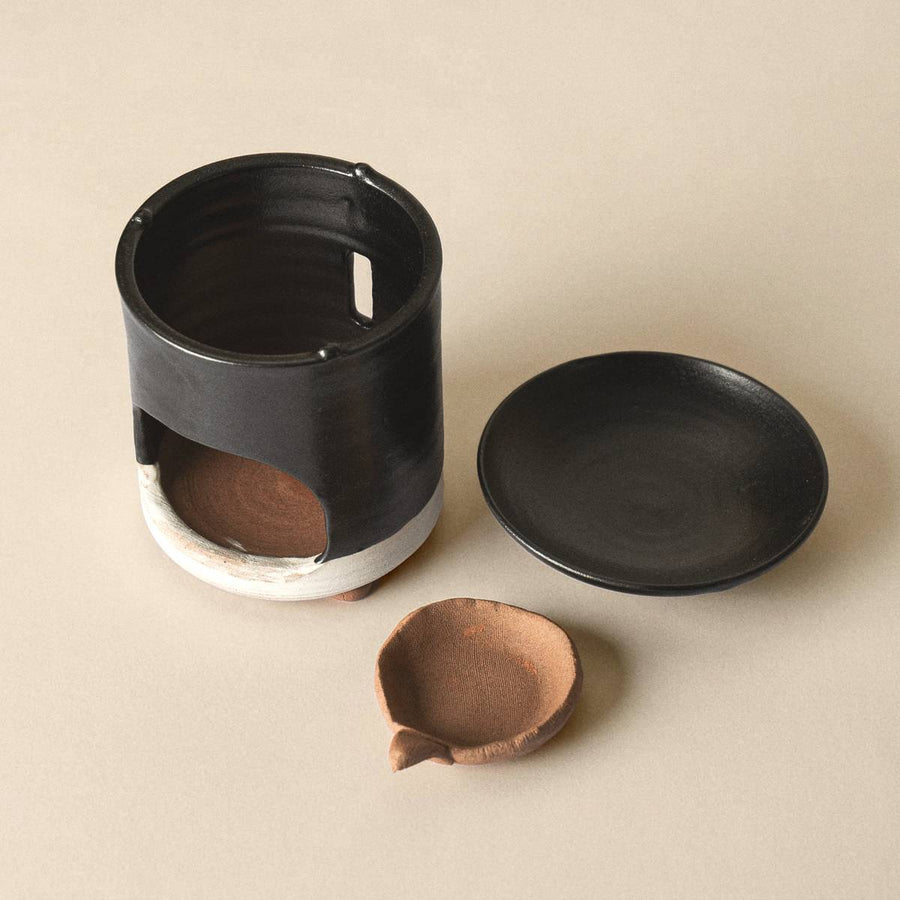 Tealight Burner - Black (Tokoname)