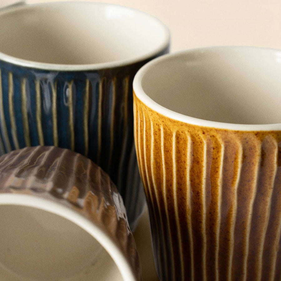Cup Set — Mino Ware Sogime Gosai (Set of 5)